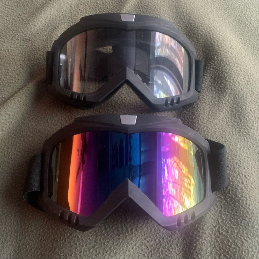 New Y-Huanwuyu windproof glasses racing googles. 2 pack. Clear and colorful.